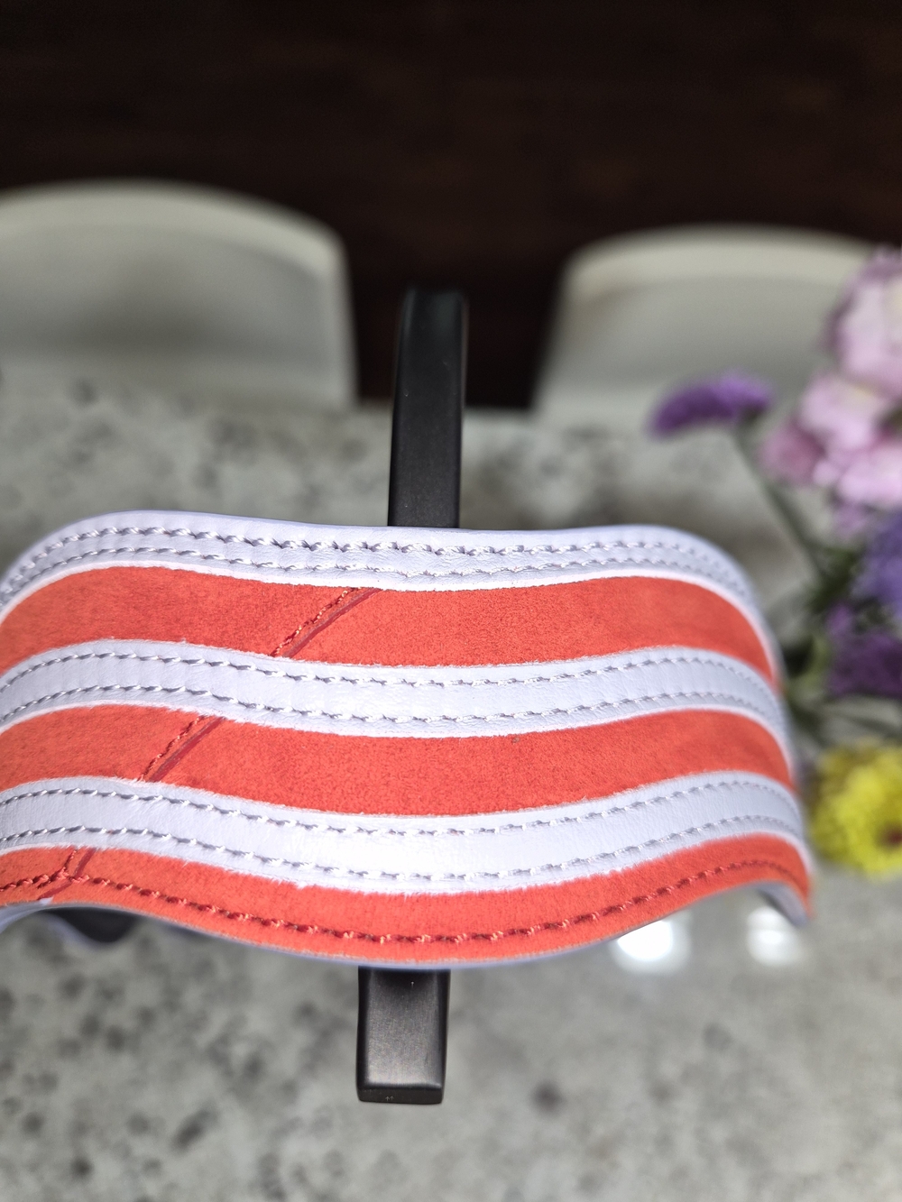 Authentic Fendi Strap You Leather Wavy Crossbody Bag Strap Lavender Orange Long - Picture 8 of 9